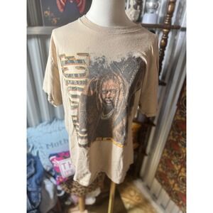 Lil Durk Graphic T Shirt Beige Hip Hop‎ Rap Music Concert Tour Large